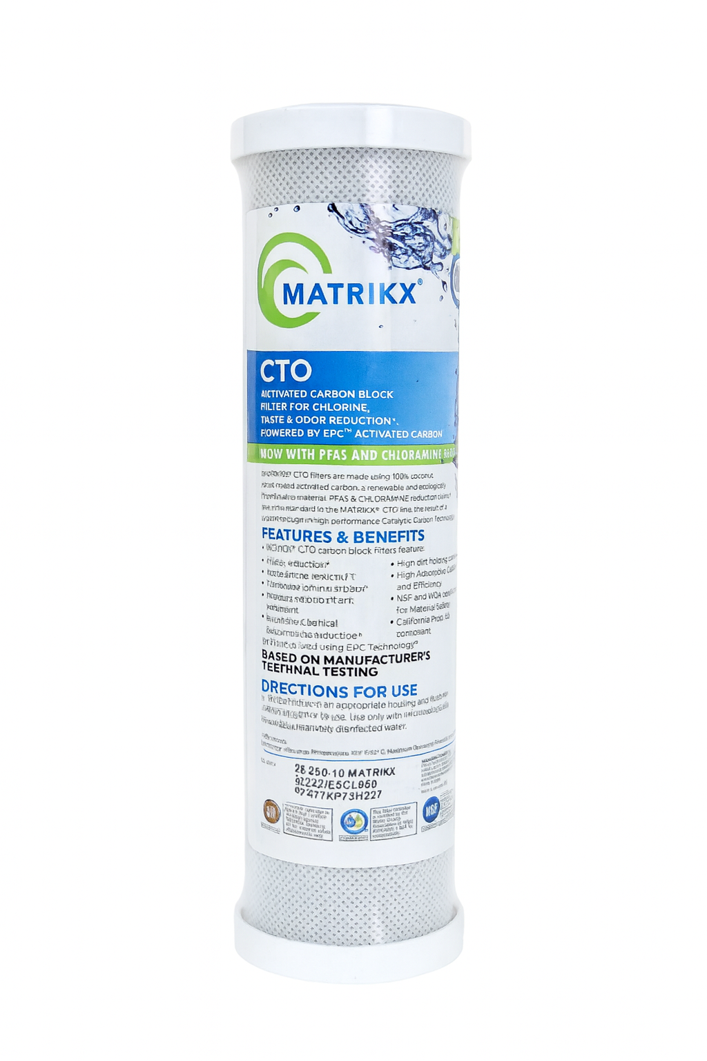 Filterski uložak sintrano ugljen Matrix 5 mcr. 10'' - Slika 2