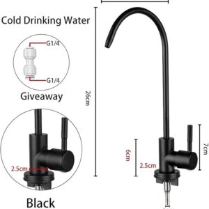 Samostojna slavina Inox za podpultne sisteme filtracije 1/4'' - Slika 2