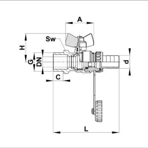 Kuglasti punilni ventil 3/4″ - Slika 3