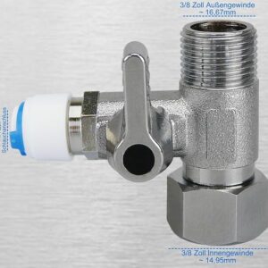 Kromirani T-komad 3/8″–3/8″–1/4″ s ventilom - Slika 3