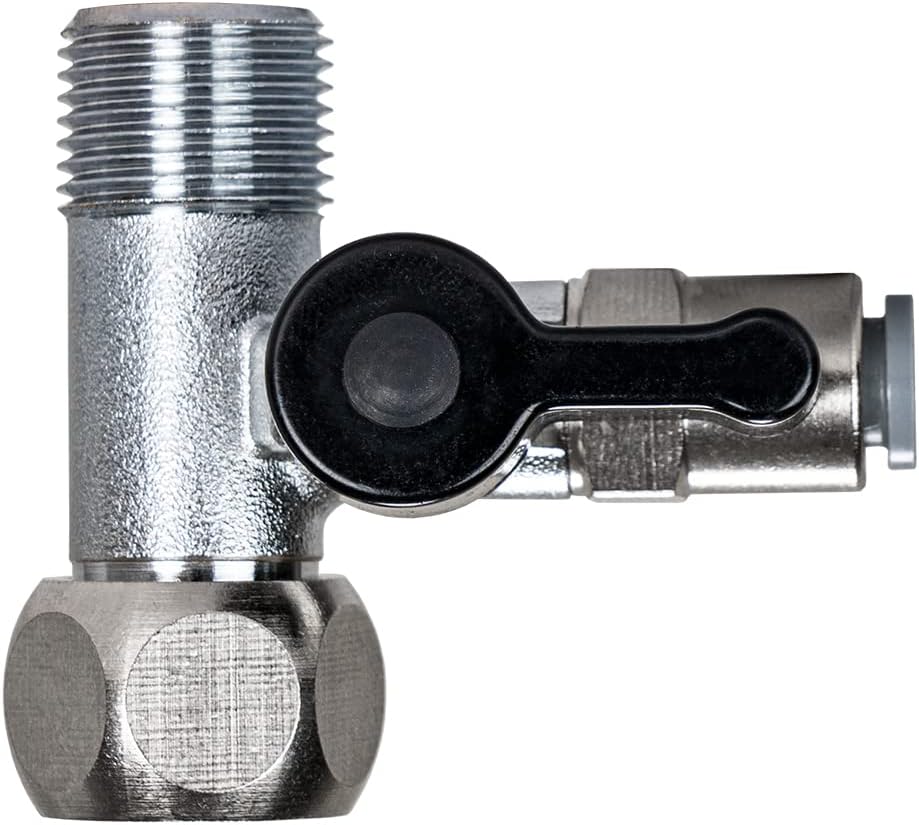 Kromirani T-komad 3/8″–3/8″–1/4″ s ventilom - Slika 3